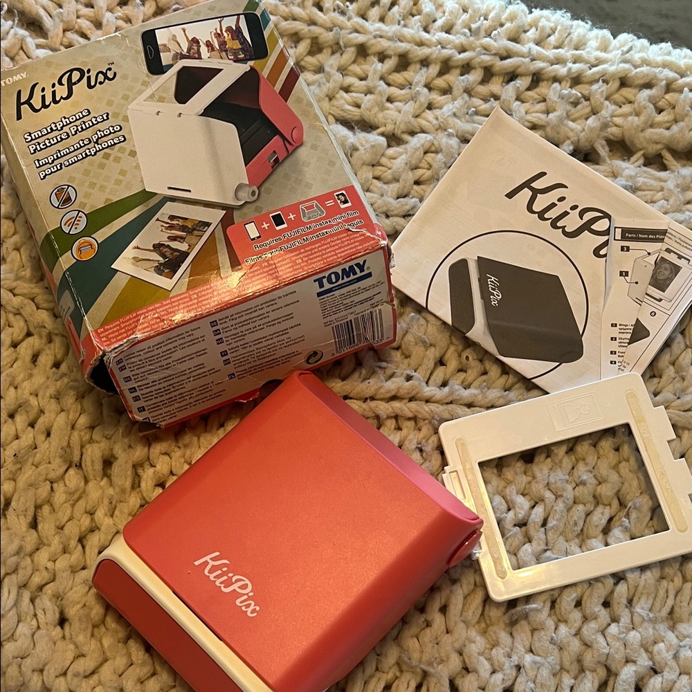 KiiPix Smartphone Photo Printer - Coral Pink